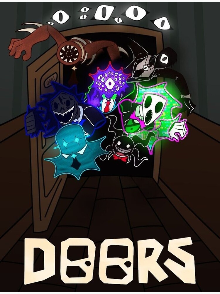 Roblox doors, all team  Photographic Print by doorzz