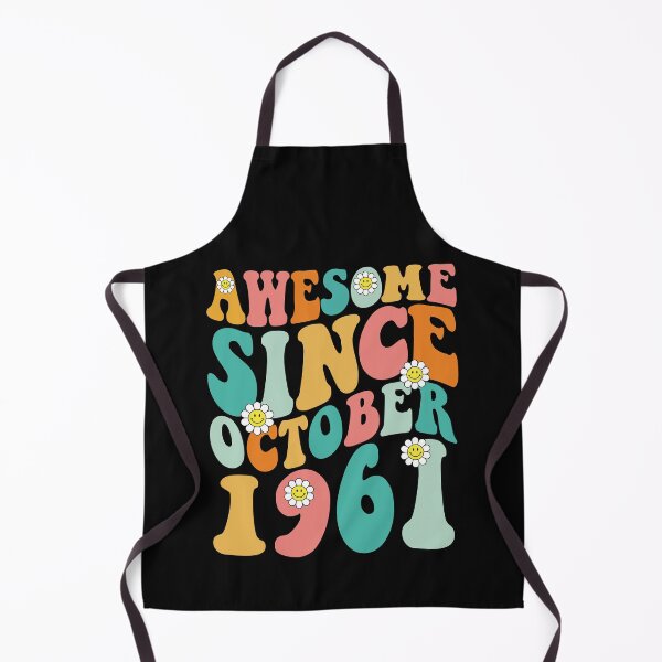Item preview, Awesome Since October 1961 | Made In 1961 | Retro Groovy Birthday designed and sold by Christina-grich.