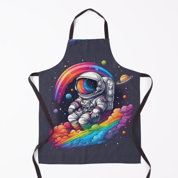 Item preview, The small astronaut and rainbow in space designed and sold by KimierArt.
