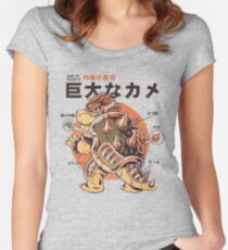 Camiseta entallada de cuello ancho Bowserzilla