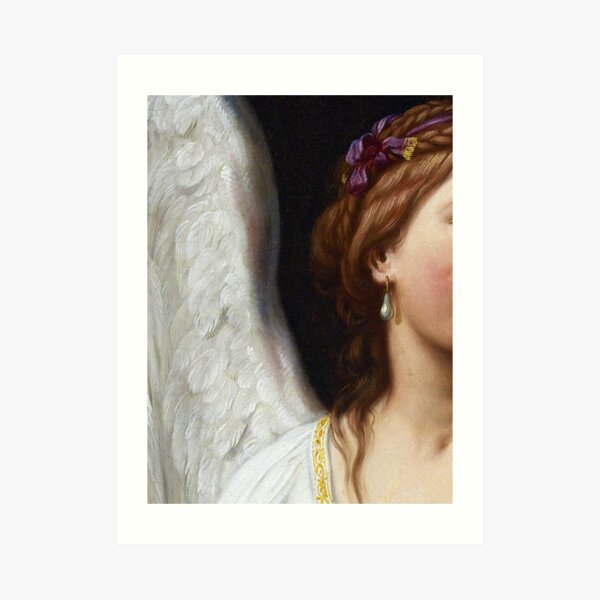 The Angel With The Pearl Earring closeup Art Print
