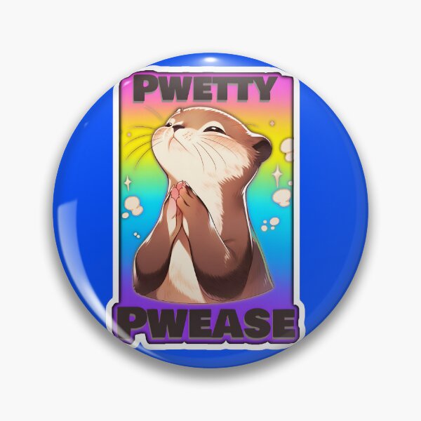 Item preview, Pwetty Pwease Cute Otter Animal Rainbow Sticker and Teeshirt design by ZeesDesign on Redbubble designed and sold by ZEESDESIGN.