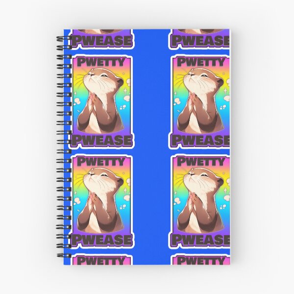 Item preview, Pwetty Pwease Cute Otter Animal Rainbow Sticker and Teeshirt design by ZeesDesign on Redbubble designed and sold by ZEESDESIGN.