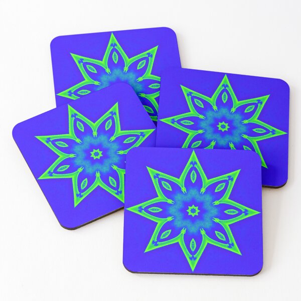Item preview,  A green and blue star pattern, Tricia Guild colors. designed and sold by LindaLG.