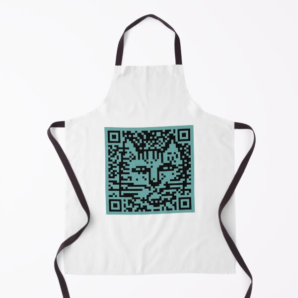 Item preview, QR Code kitty in teal designed and sold by HelenDBVickers.
