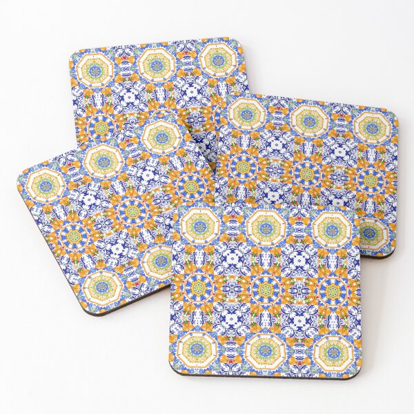 Item preview, Blue tiles,mosaic,Sicilian tiles,mediterranean art,lemon. designed and sold by MariaMarinova.