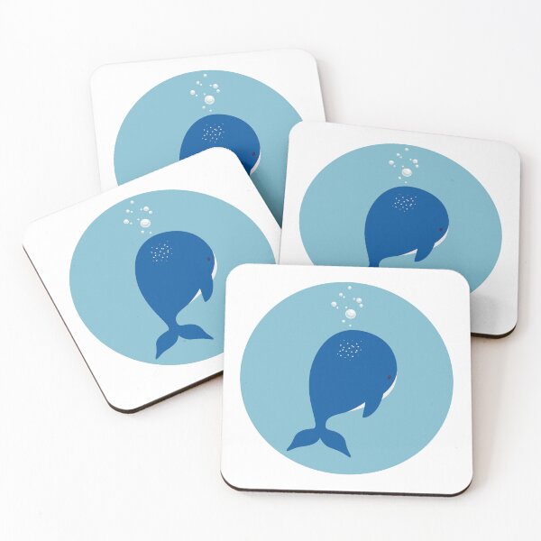 Item preview, Cute flat whale in a round frame designed and sold by Viktoriia.
