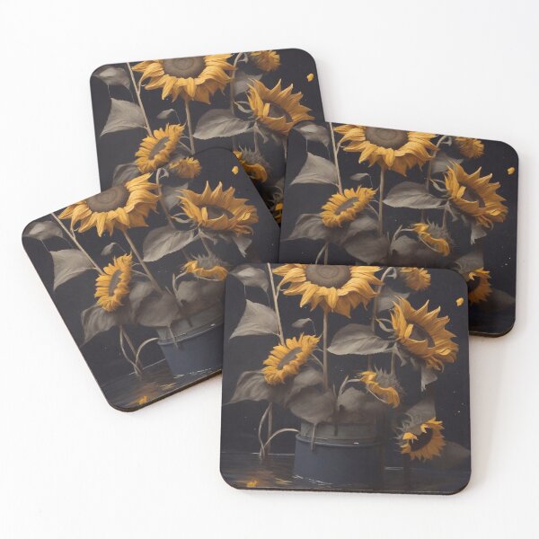Item preview, Sunflowers floating in the dark sea designed and sold by M-Y-A-R-T-.