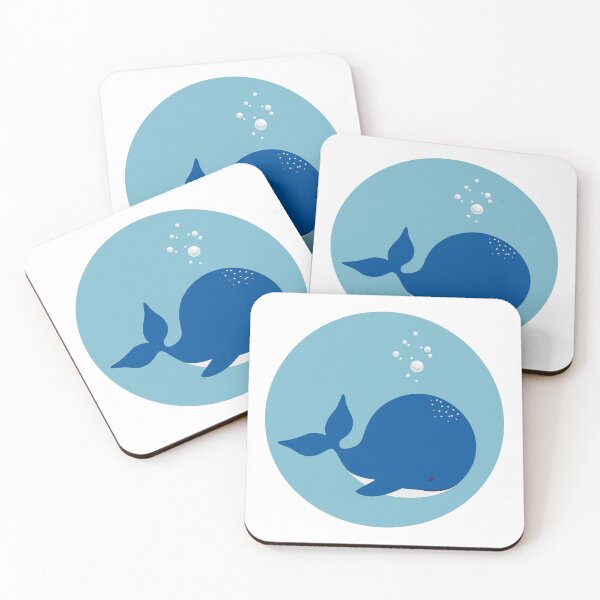 Item preview, Cute flat whale in a round frame designed and sold by Viktoriia.