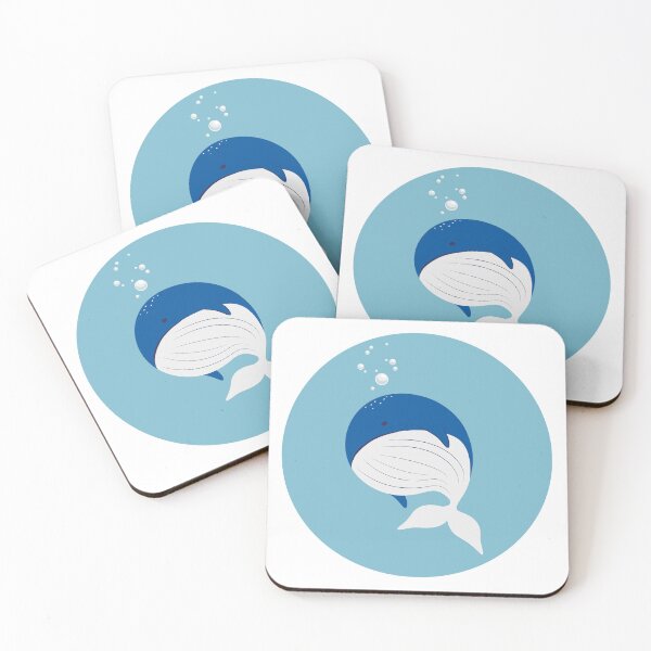 Item preview, Cute flat whale in a round frame designed and sold by Viktoriia.