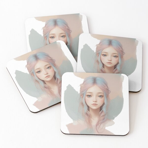 Item preview, Pretty girl drawing portrait in pastel color designed and sold by culasse06.