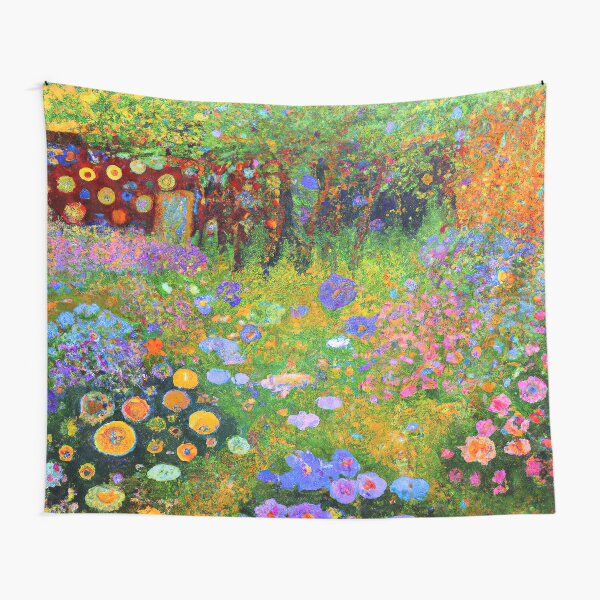 Aperçu de l'œuvre Jardin de fleurs Gustav Klimt créée et vendue par maniacfitness.