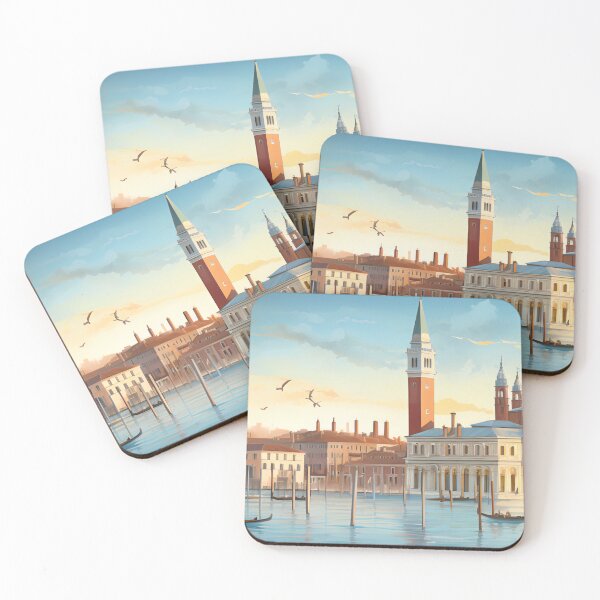 Item preview, Venice Italy Vintage Minimal Travel Picturesque Painting designed and sold by EnigmaStitcher.