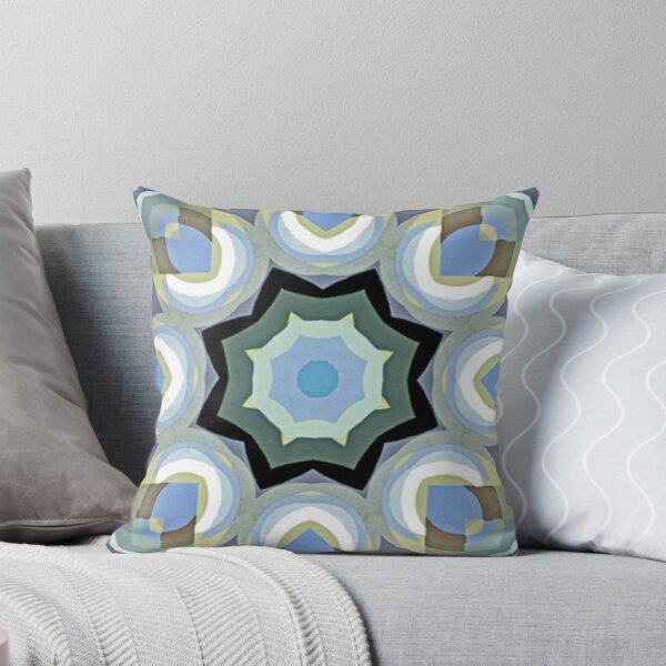 Aperçu de l'œuvre Motif floral de style Art Déco en bleu pâle et marron pâle. créée et vendue par LindaLG.