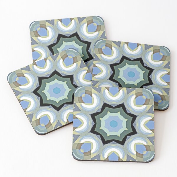 Aperçu de l'œuvre Motif floral de style Art Déco en bleu pâle et marron pâle. créée et vendue par LindaLG.