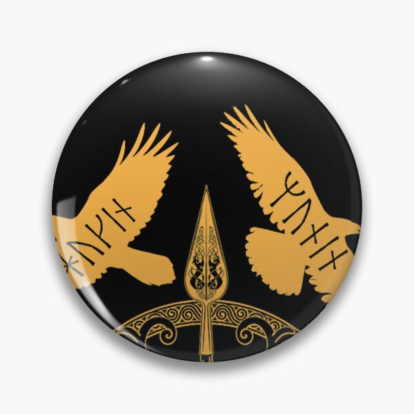 Item preview, Norse Mythology Spear of Odin Gungnir Runes Geri Freki Huginn Muninn designed and sold by RogersCorkery.