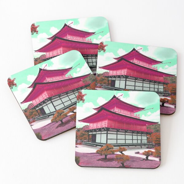 Item preview, Kinkakuji Temple - the pavilion in Kyoto - pink designed and sold by Marla-und-Bob.