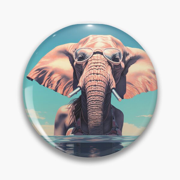 Item preview, Trendy elephant swimming designed and sold by AndrewD.