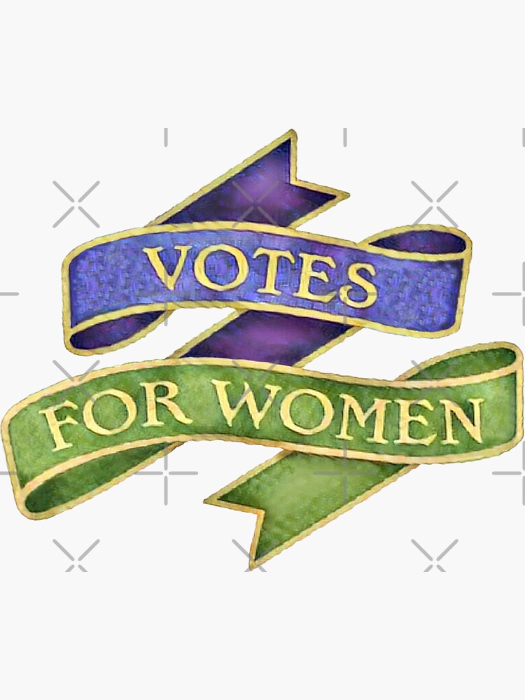 "Votes for Women Suffragette Banner" Sticker by ArtofPaperCraft Redbubble