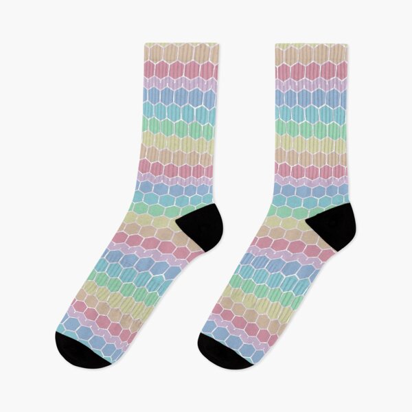 Artikelvorschau, Pastellfarbene Regenbogenwabe entworfen und verkauft von CeriLodge.