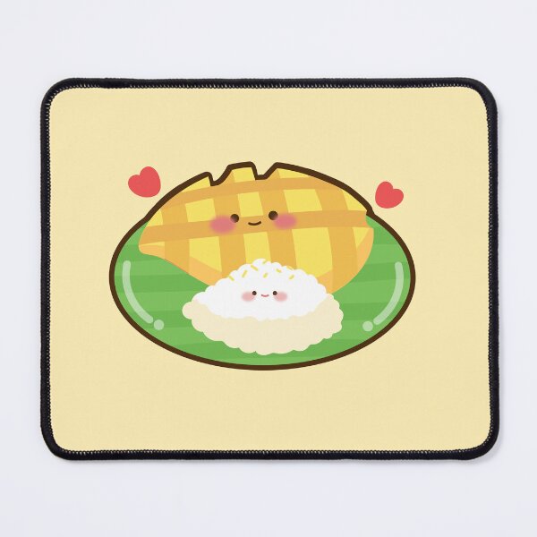Item preview, Kawaii Cute Mango Sticky Rice, Thai Dessert designed and sold by NumbleRay.