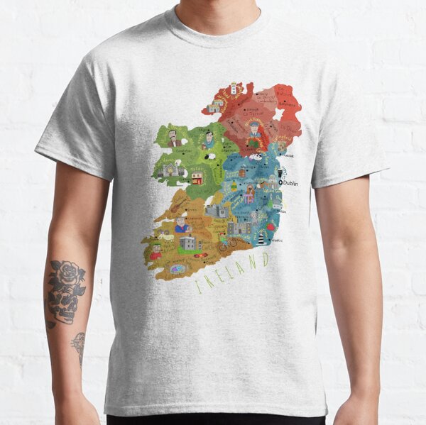 Ireland, Irish Landmarks And Famous People By Irish Artist Carla Daly Classic T-Shirt