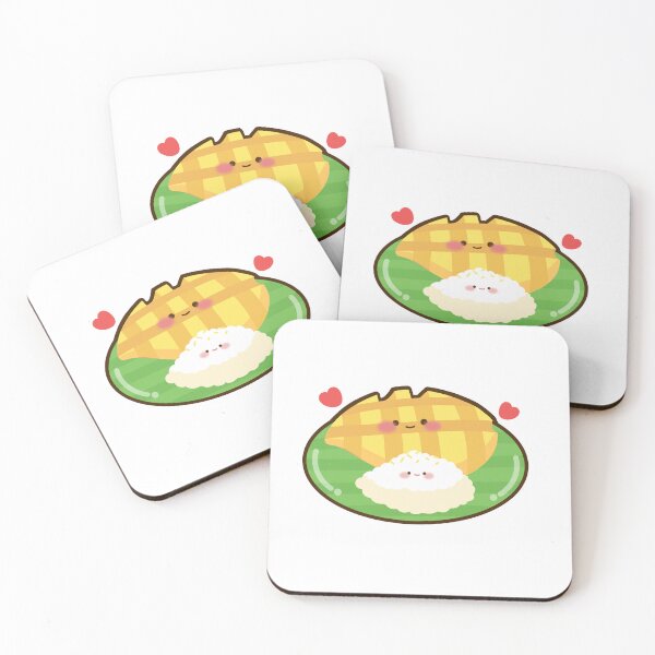 Item preview, Kawaii Cute Mango Sticky Rice, Thai Dessert designed and sold by NumbleRay.