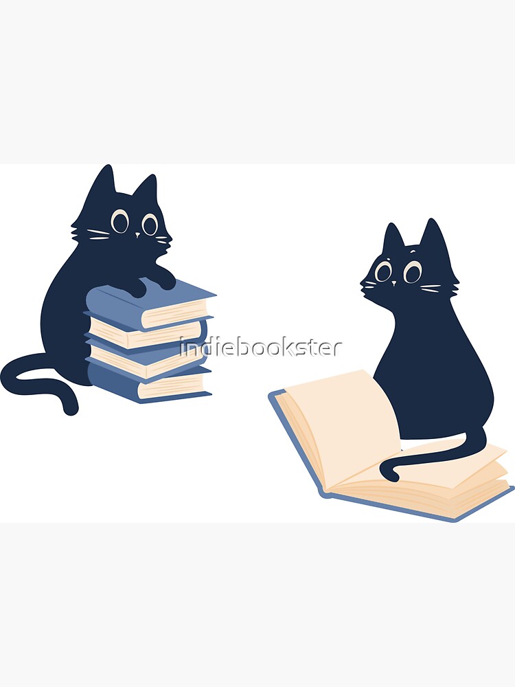 Thumbnail 3 von 3, Magnet, Katzen- und Bücherset designt und verkauft von indiebookster.