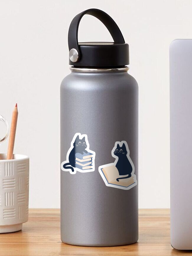 Thumbnail 1 von 3, Sticker, Katzen- und Bücherset designt und verkauft von indiebookster.