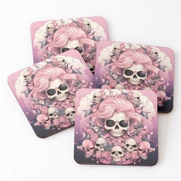 Item preview, "Pink-tastic Halloween Skull Glam" designed and sold by Art-Vortex-fr.