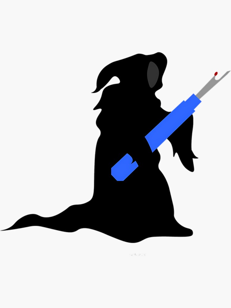Thumbnail 3 of 3, Sticker, Sewing Seam Reaper designed and sold by ryxjmgbfuwk42.