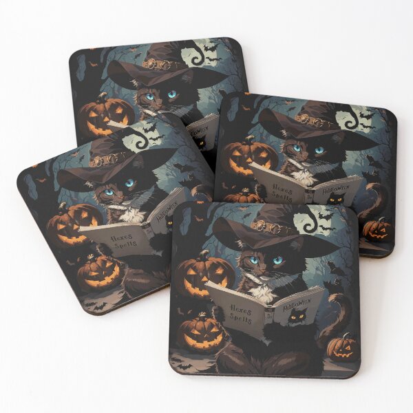 Item preview, Scary Halloween Witch Cat designed and sold by miaowlove.