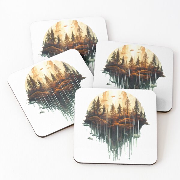 Item preview, Abstract Landscape - Forest & Spaceships designed and sold by Vansky-Art.
