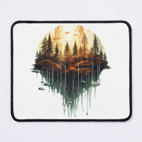 Item preview, Abstract Landscape - Forest & Spaceships designed and sold by Vansky-Art.