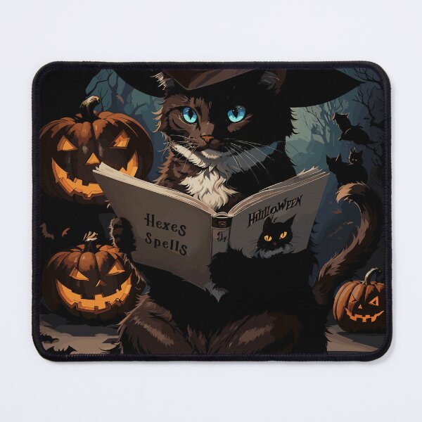 Item preview, Scary Halloween Witch Cat designed and sold by miaowlove.