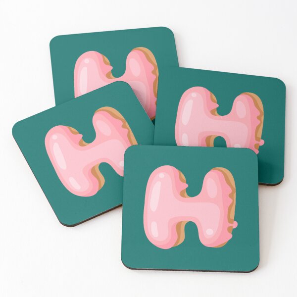 Item preview, Pink doughnut in alphabetical H Active  designed and sold by yorhanga.