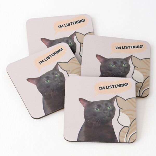 Item preview, zoned out black cat Funny cat meme, black cat meme,  designed and sold by LoveYaToo.