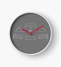 Corvette C4 - front stencil, white Clock
