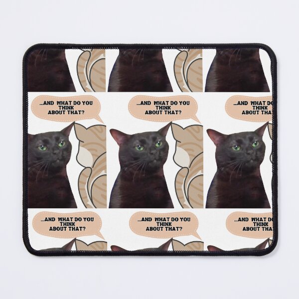Item preview, zoned out black cat Funny cat meme, black cat meme, Thinking cat designed and sold by LoveYaToo.