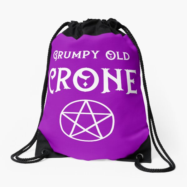 Item preview, Grumpy Old Crone with Pentacle Cheeky Witch® designed and sold by cheekywitch.