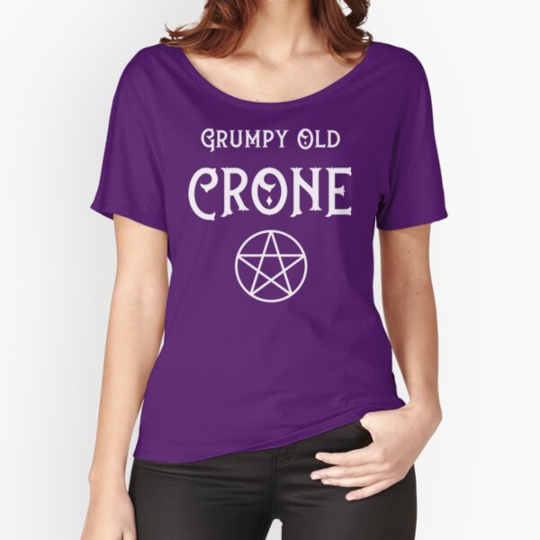 Item preview, Grumpy Old Crone with Pentacle Cheeky Witch® designed and sold by cheekywitch.