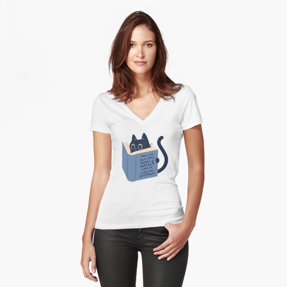 Item preview, Fitted V-Neck T-Shirt designed and sold by indiebookster.