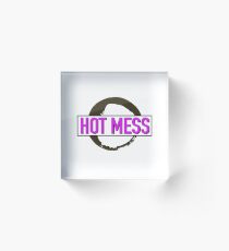 Hot Mess Kaffee Fleck Acrylblock