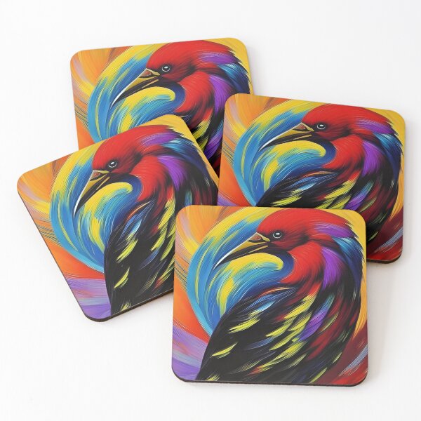 Item preview, Stylized Colourful Bird, Ai Generated Art  designed and sold by ACC .