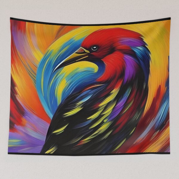 Item preview, Stylized Colourful Bird, Ai Generated Art  designed and sold by ACC .