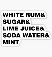 Mojito Recipe Sticker