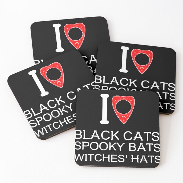 Item preview, I Love Black Cat Spooky Bats Witches' Hats designed and sold by flippinsg.