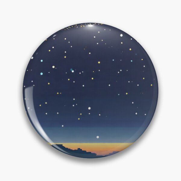 Item preview, Lakeside Starry Night Pixel Art designed and sold by CM7Designs.