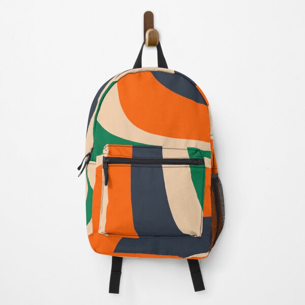 Item preview, Retro Groove Mid Century Modern Abstract Pattern Green Orange Navy designed and sold by kierkegaard.