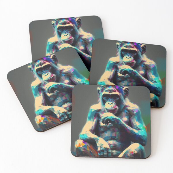 Item preview, Pondering Chimp Poster designed and sold by WSMonkeyPosters.